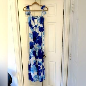 Gorgeous blue and white maxi dress never worn with tags!